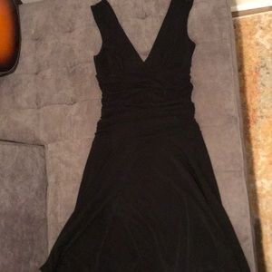 Black double-v cocktail dress
